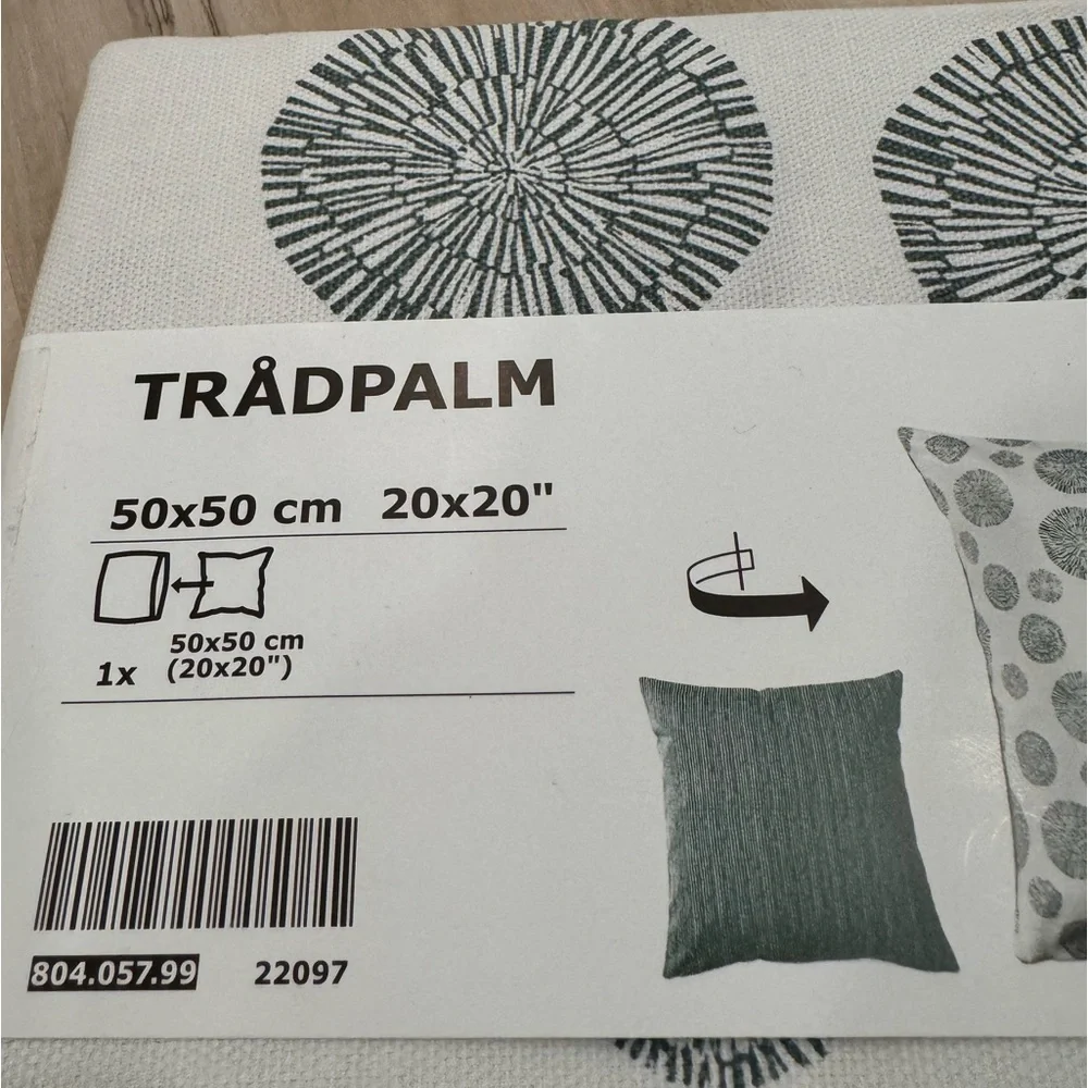NWT IKEA Tradpalm Cotton Pillow Cover